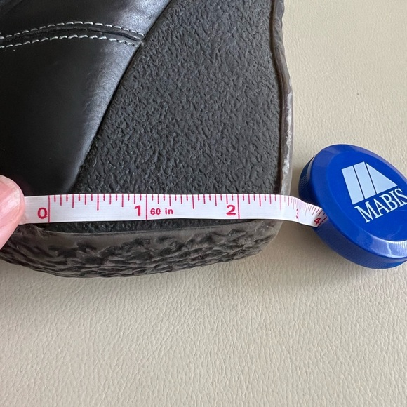 Black Leather Wedge Heel Boots Size 37 - Picture 8 of 8